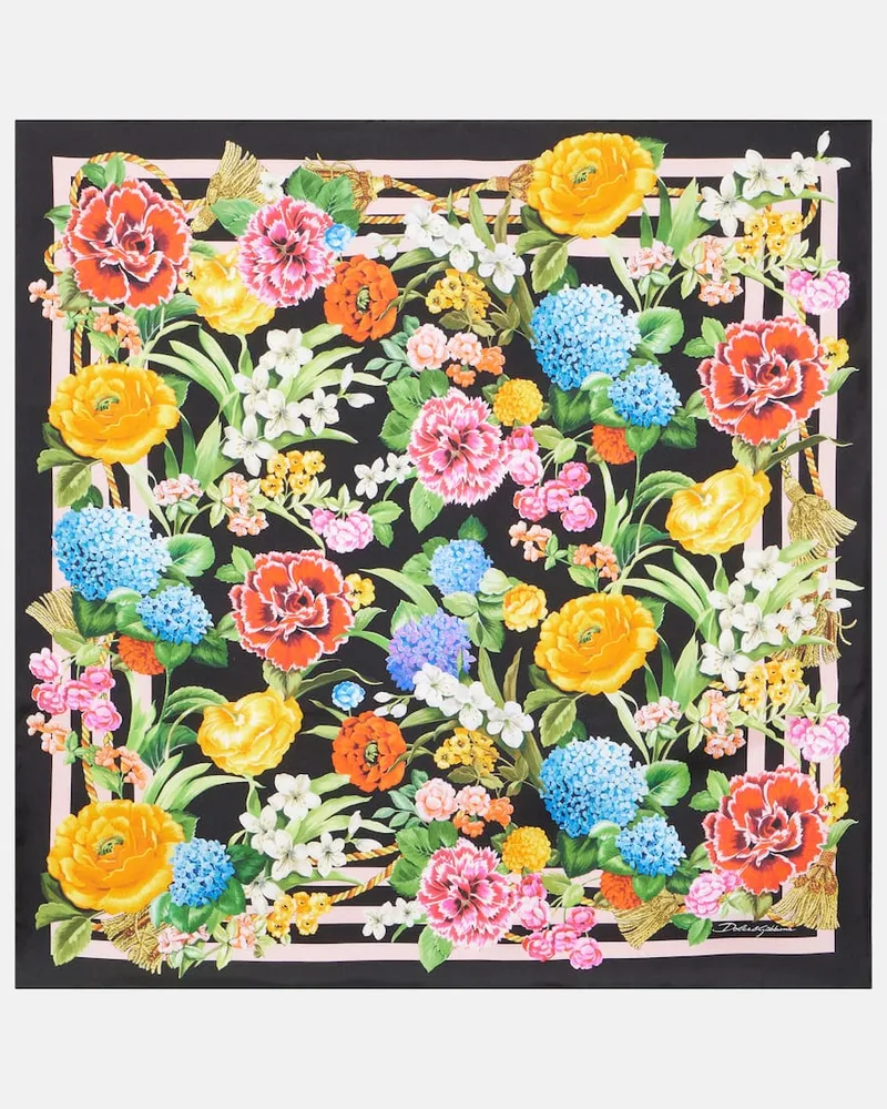 Dolce & Gabbana Bedrucktes Tuch aus Seide Multicolor