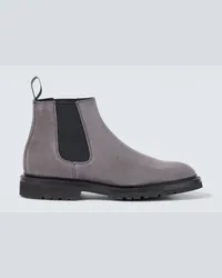 George Cleverley Chelsea Boots Jason aus Veloursleder Grau