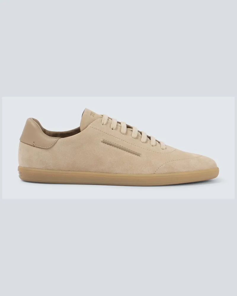 Ermenegildo Zegna Sneakers 232 aus Veloursleder Beige