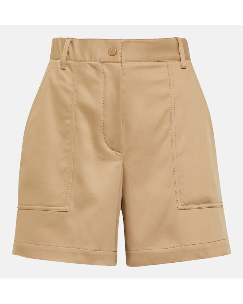 Moncler Shorts aus einem Baumwollgemisch Beige