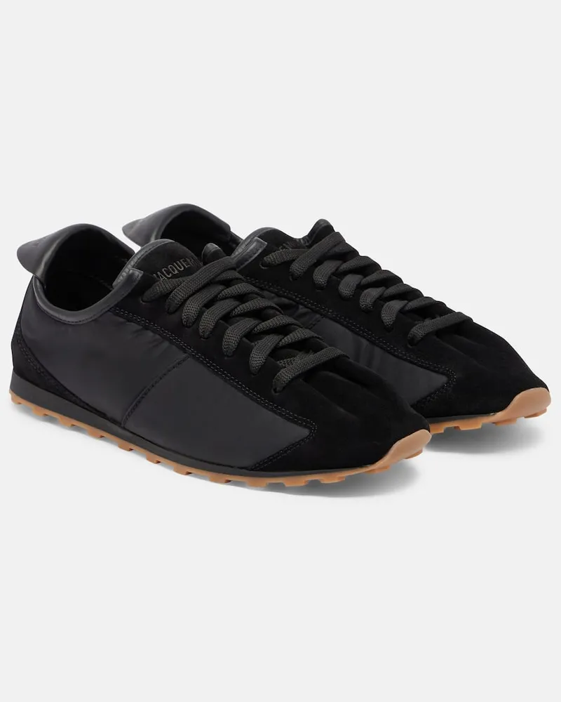 Jacquemus Sneakers Tennis mit Veloursleder Schwarz