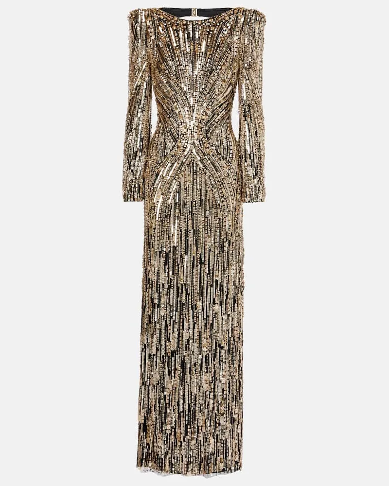 Jenny Packham Robe Avalon mit Pailletten Gold