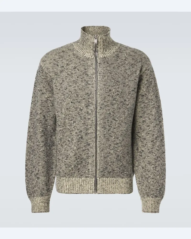 Jil Sander Cardigan aus Wolle und Baumwolle Weiß