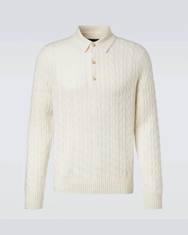 arch4 Polopullover aus Kaschmir Weiß