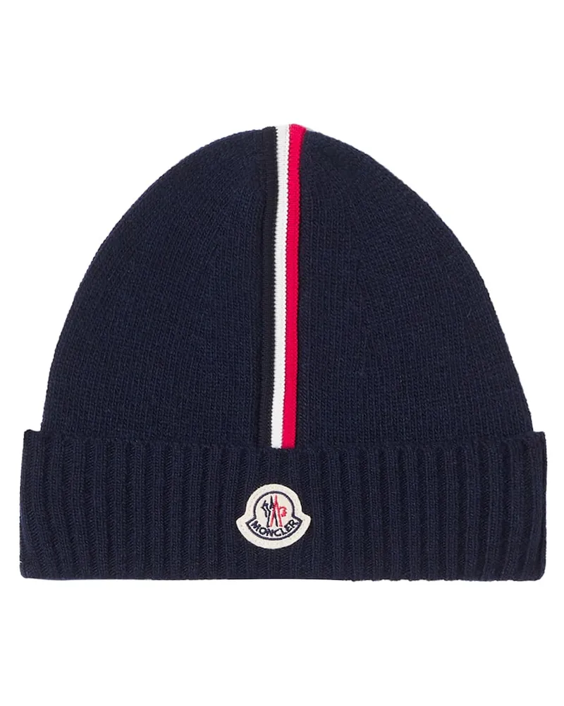 Moncler Mütze aus Schurwolle Blau