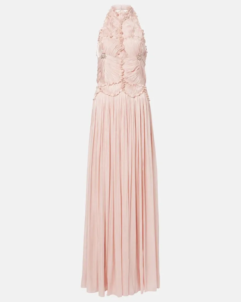 COSTARELLOS Robe aus Georgette Pink