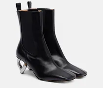 Ankle Boots Chain aus Leder