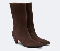 Ankle Boots Slouchy aus Veloursleder