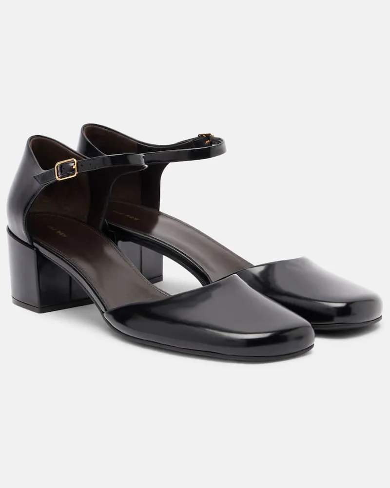 The Row Pumps Penelope aus Leder Schwarz