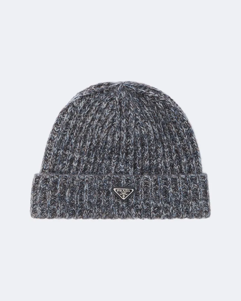 Prada Mütze aus Wolle und Kaschmir Blau