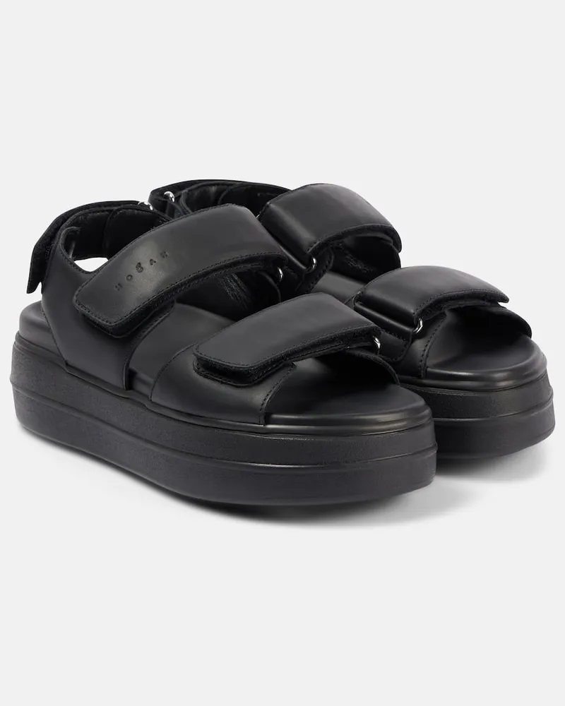 Hogan Sandalen H680 aus Leder Schwarz
