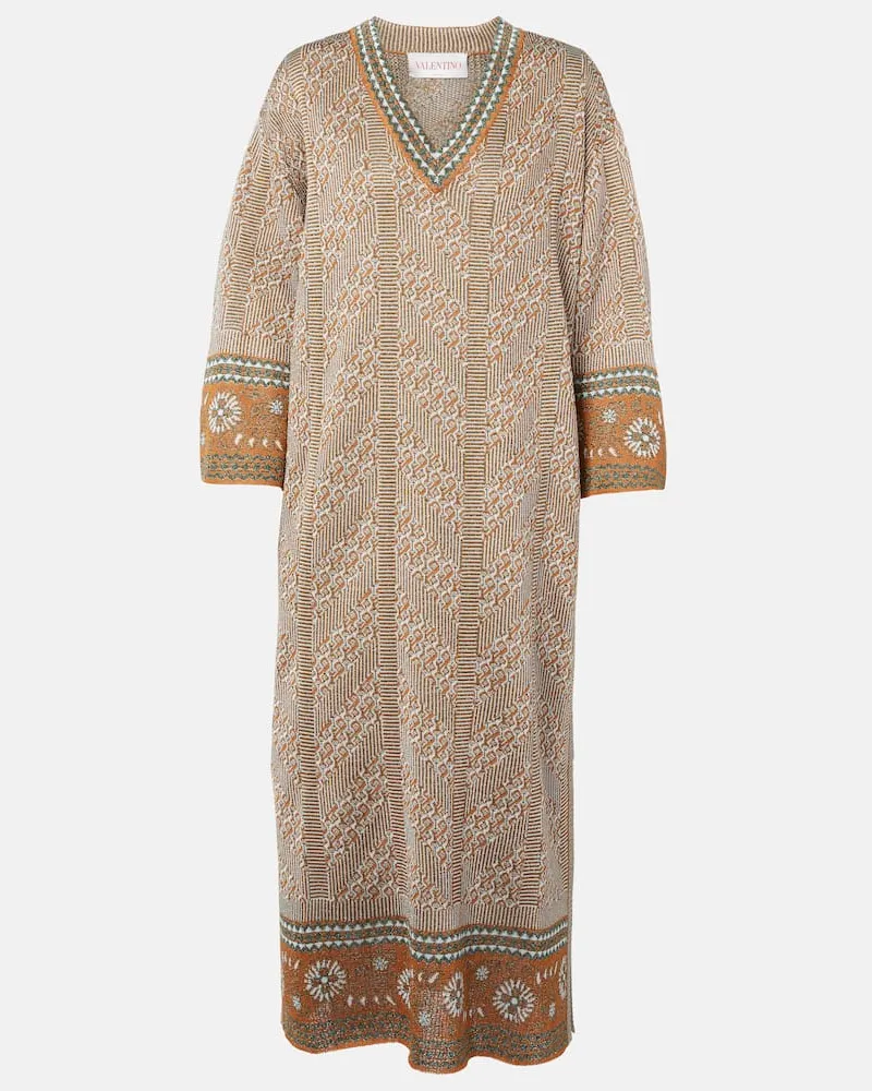 Valentino Garavani Kaftan aus Jacquard Gold