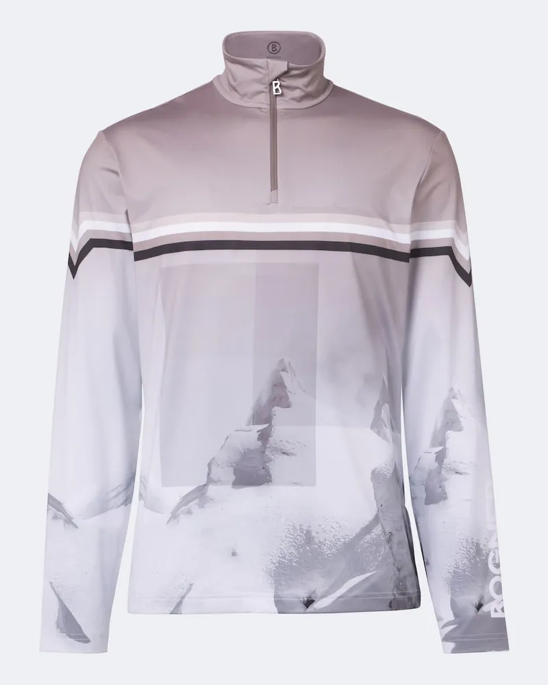 Bogner Bedrucktes Ski-Top Verti Beige