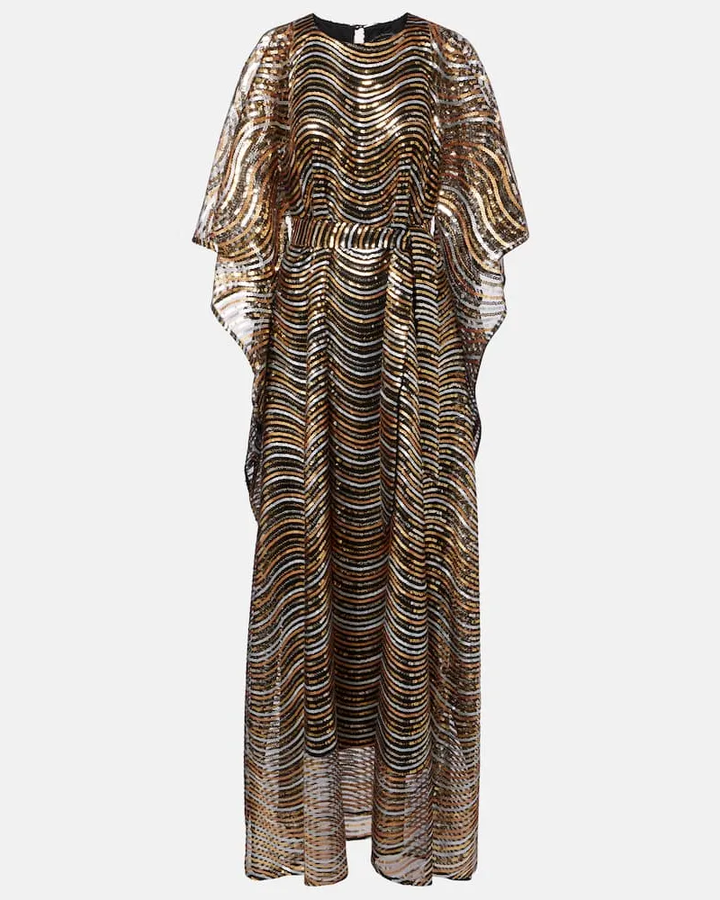 Taller Marmo Kaftan Erte aus Tüll mit Pailletten Multicolor