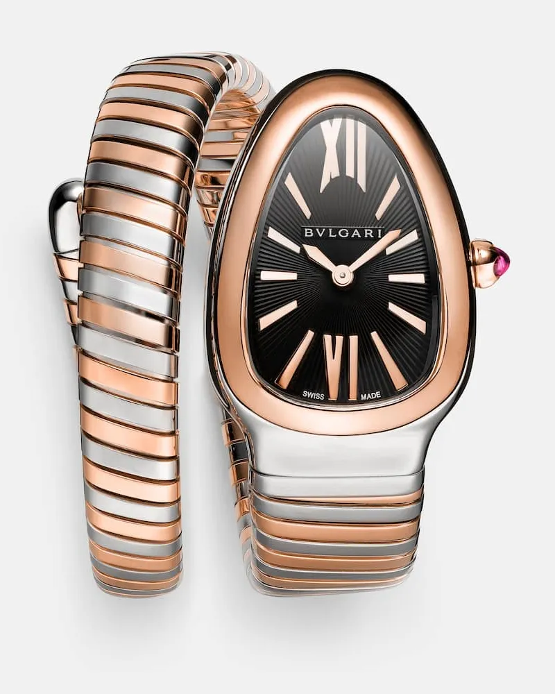 Bulgari Uhr Serpenti Tubogas mit 18kt Roségold und Rubellit Gold