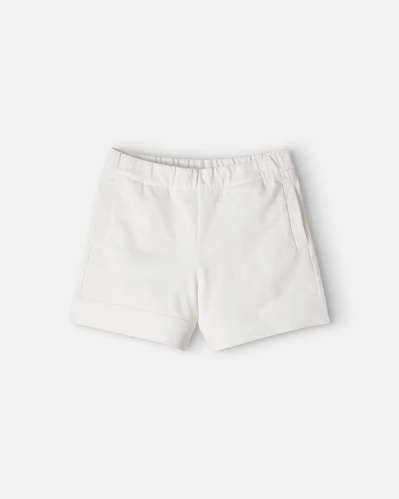 Moncler Shorts aus Baumwoll-Jersey Weiß