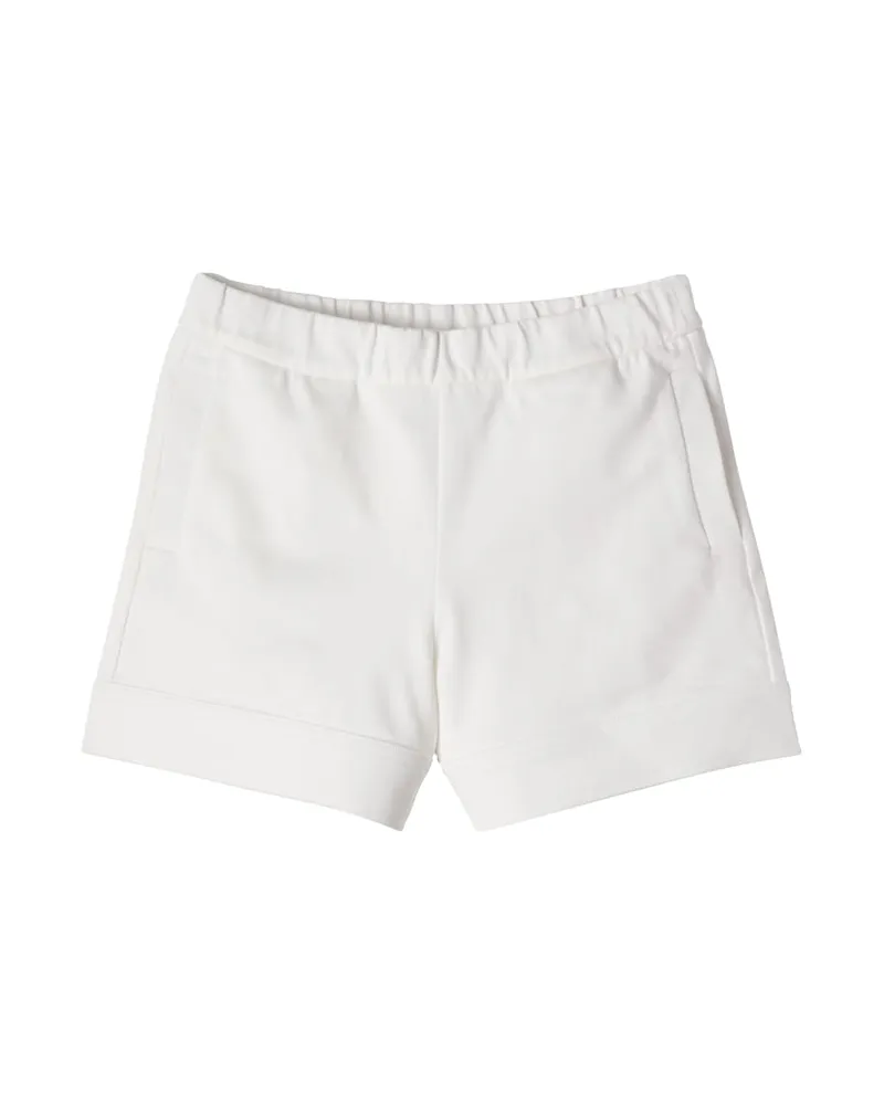 Moncler Shorts aus Baumwoll-Jersey Weiß