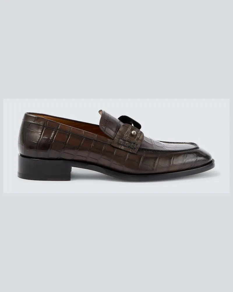 Christian Louboutin Loafers Chambelimoc aus Leder Braun