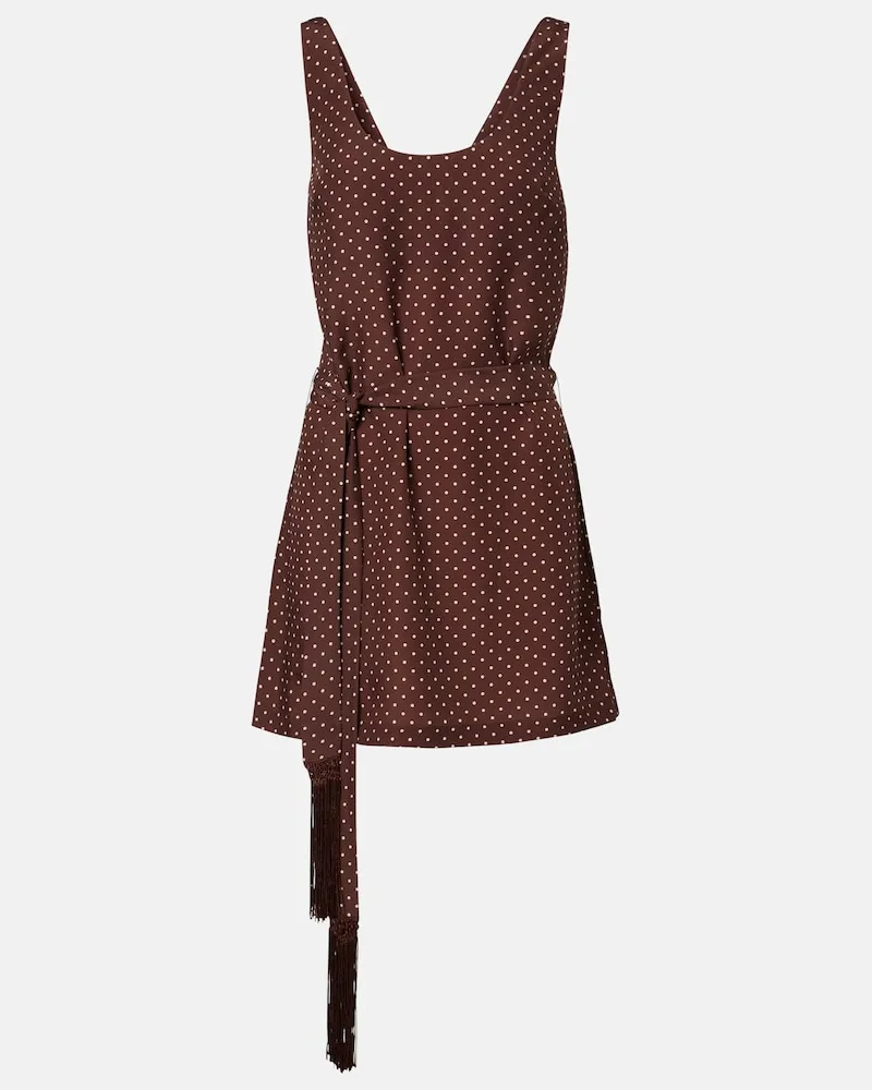 Posse Minikleid Evie mit Polka-Dots Braun
