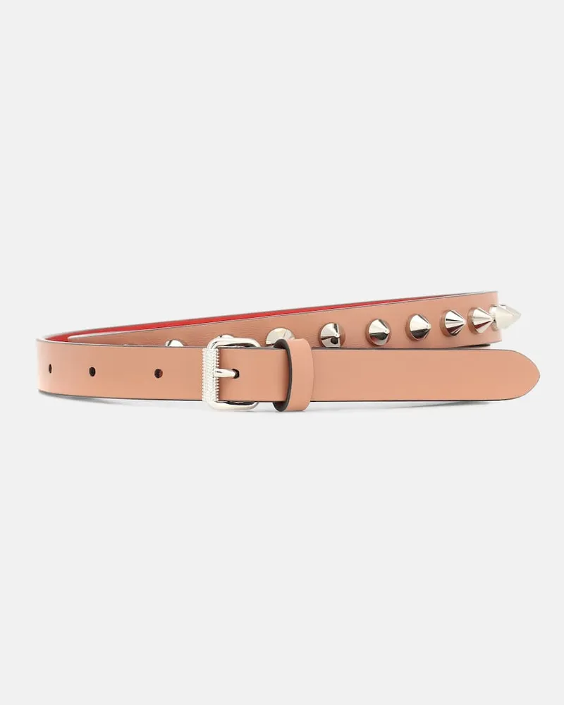 Christian Louboutin Gürtel Loubispikes aus Leder Pink