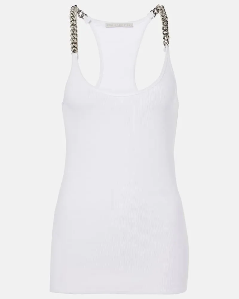 Stella McCartney Top aus einem Baumwollgemisch Weiß
