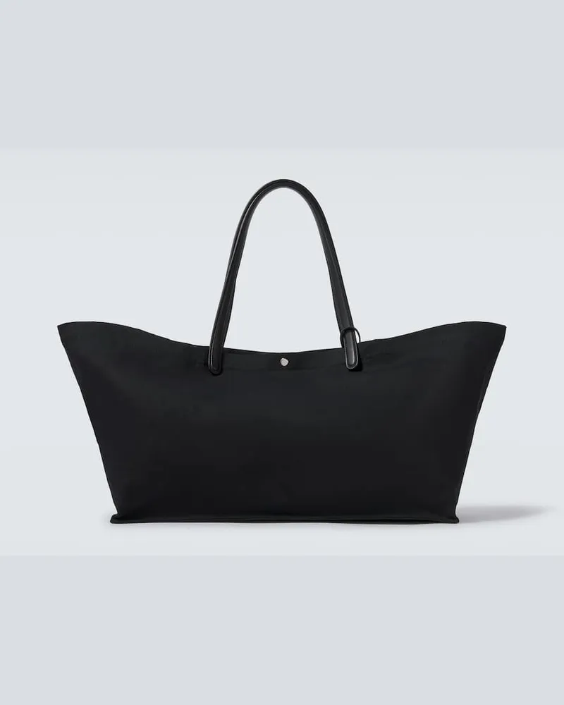 The Row Tote Bag Idaho XL aus Canvas mit Leder Schwarz