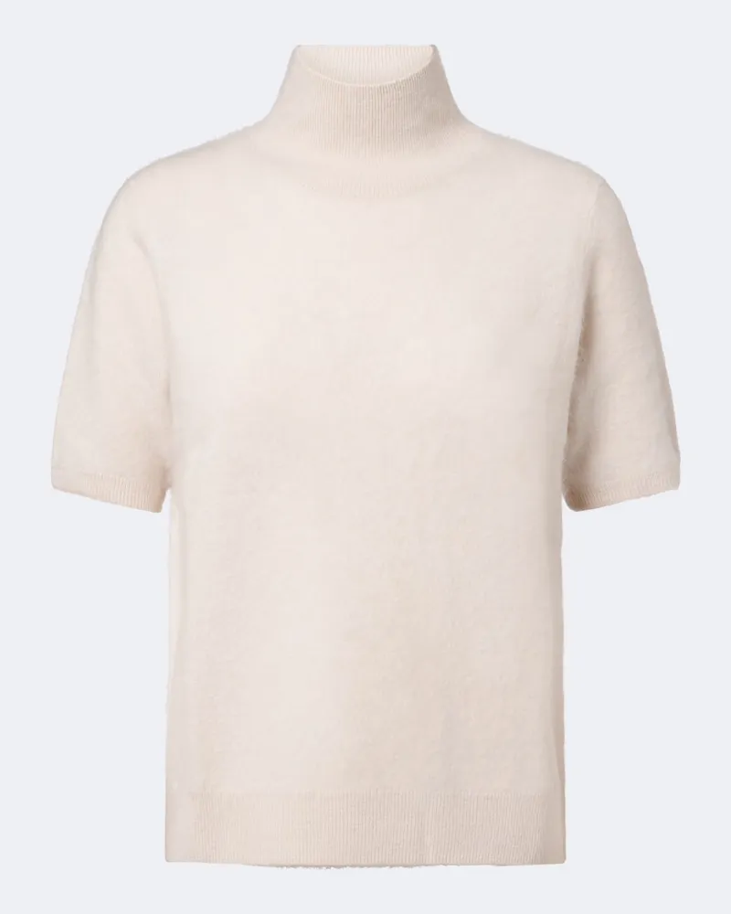 Max Mara Rollkragenpullover aus Wolle Weiß