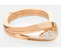 Ring Serti Inverse aus 18kt Rosegold mit Diamant