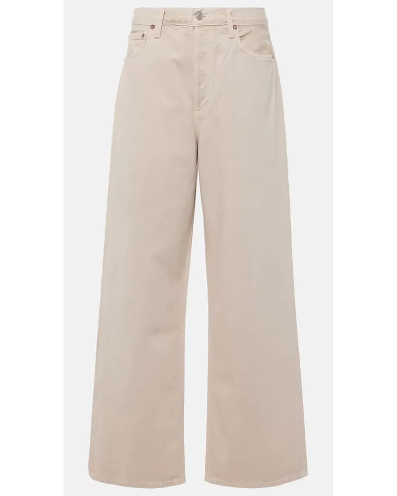 AGOLDE Wide-Leg Jeans Low Slung Baggy Beige