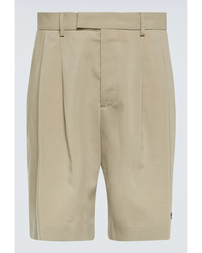 Amiri Bermuda-Shorts aus einem Wollgemisch Beige