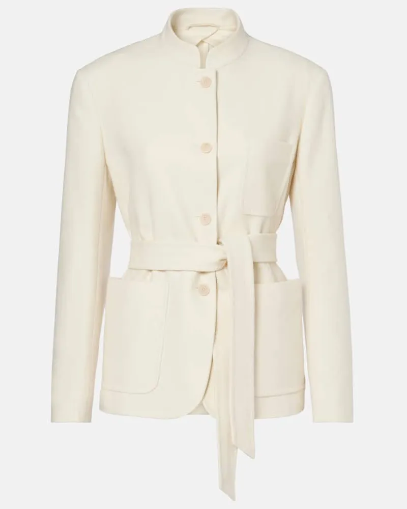 Max Mara Weste Dallas aus Kaschmir Weiß