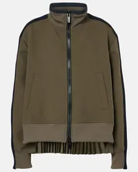 Sacai Blouson aus Jersey Braun