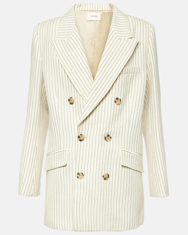 Frame Denim Blazer aus Baumwolle und Leinen Neutral