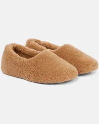 Loro Piana Slippers Wintercozy aus Cashfur Braun