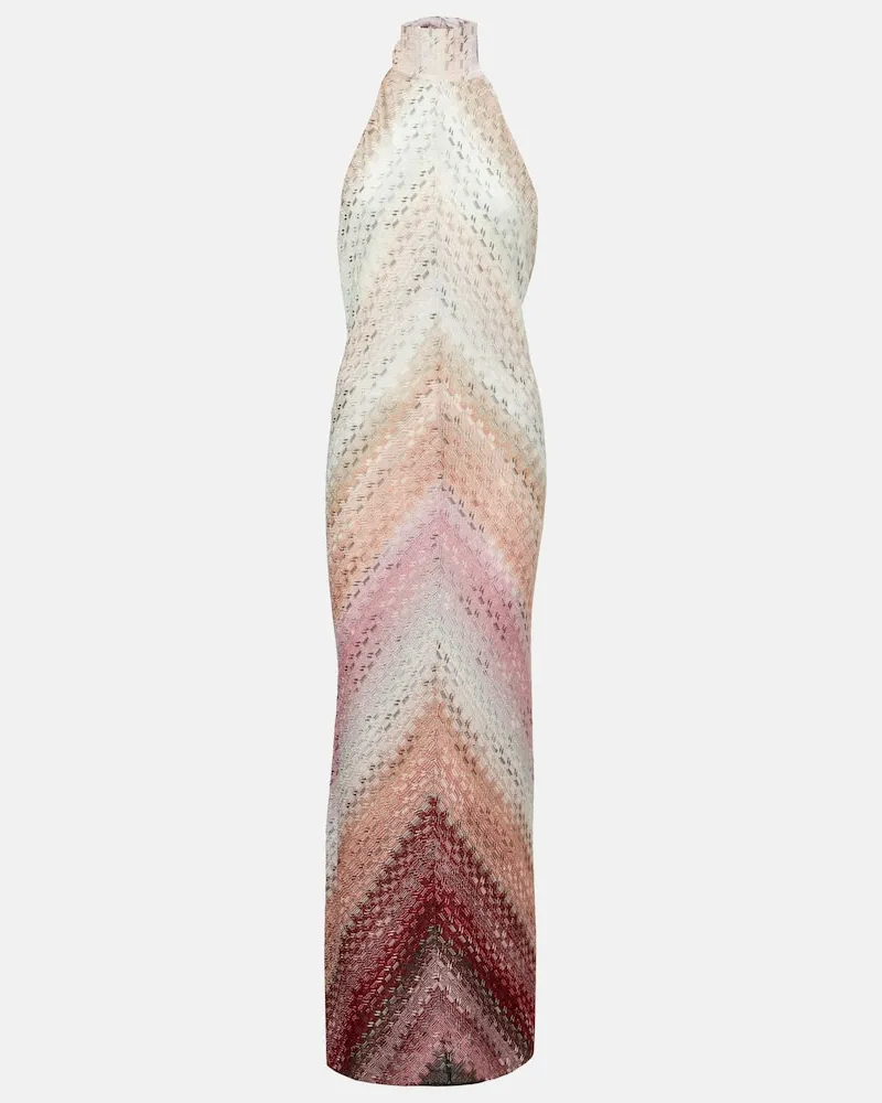 Missoni Maxikleid aus Häkelstrick Multicolor