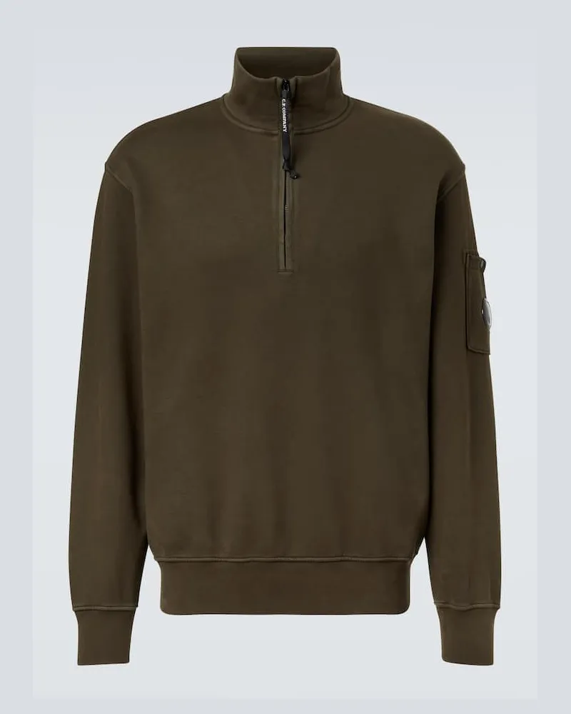 C.P. Company Sweatshirt Lens aus Baumwolle Grün