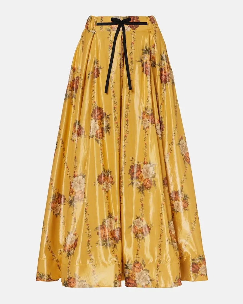 AGUA BENDITA Maxirock Delta aus einem Baumwollgemisch Gelb