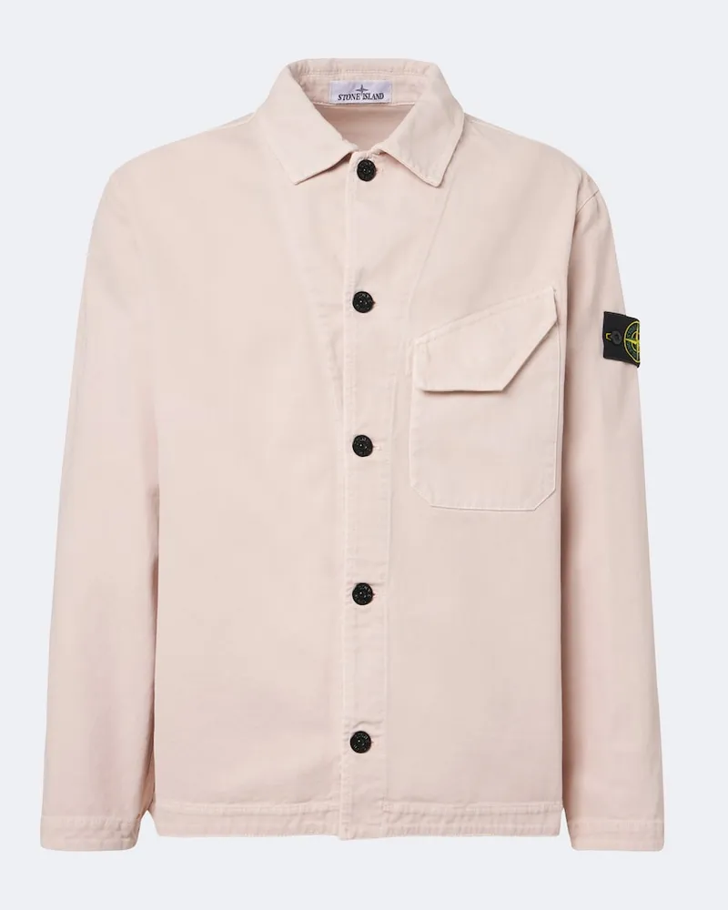 Stone Island Jeansjacke Compass Rosa