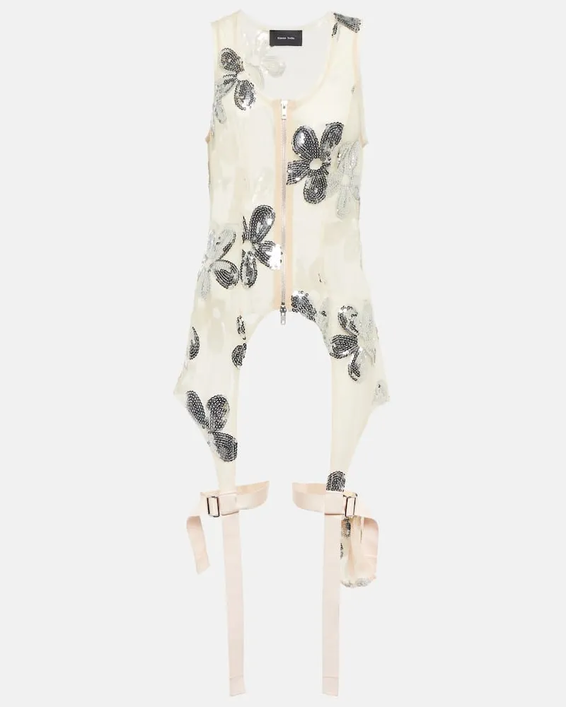 Simone Rocha Top aus Tüll Rosa