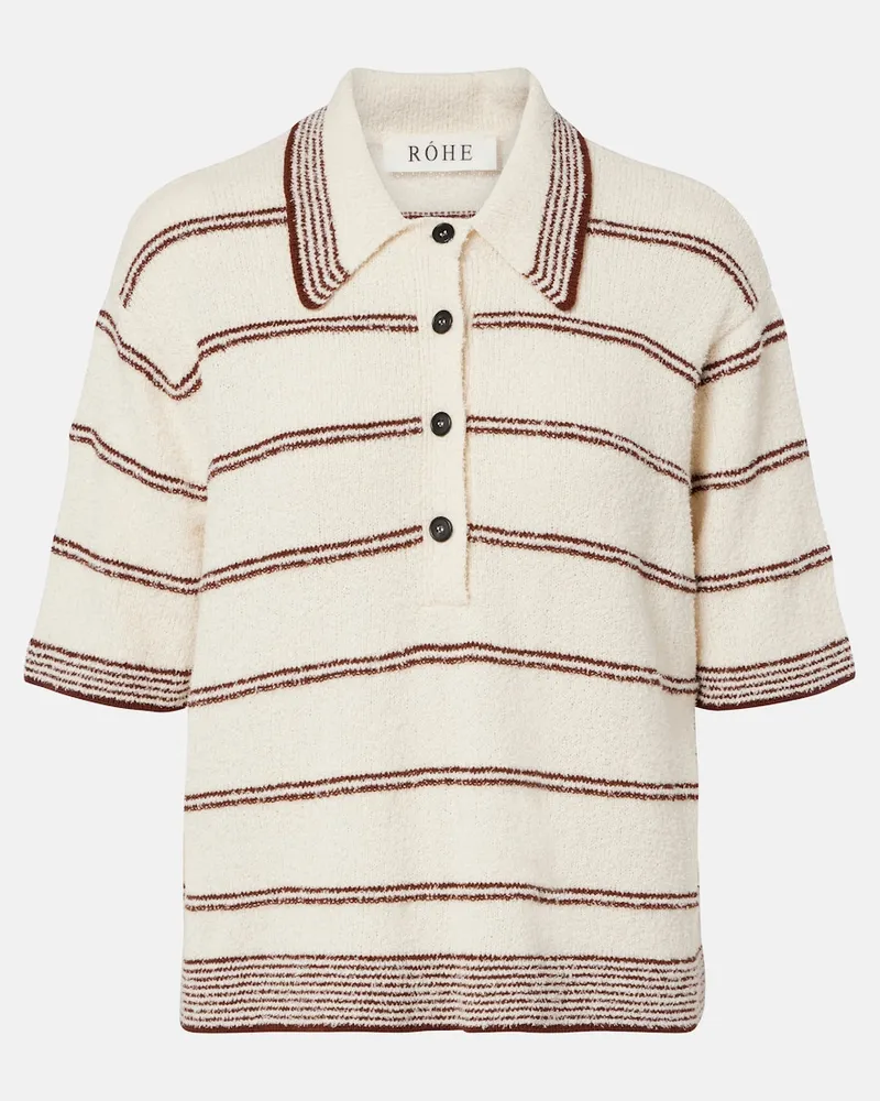 Róhe Róhe Polopullover aus einem Baumwollgemisch Beige