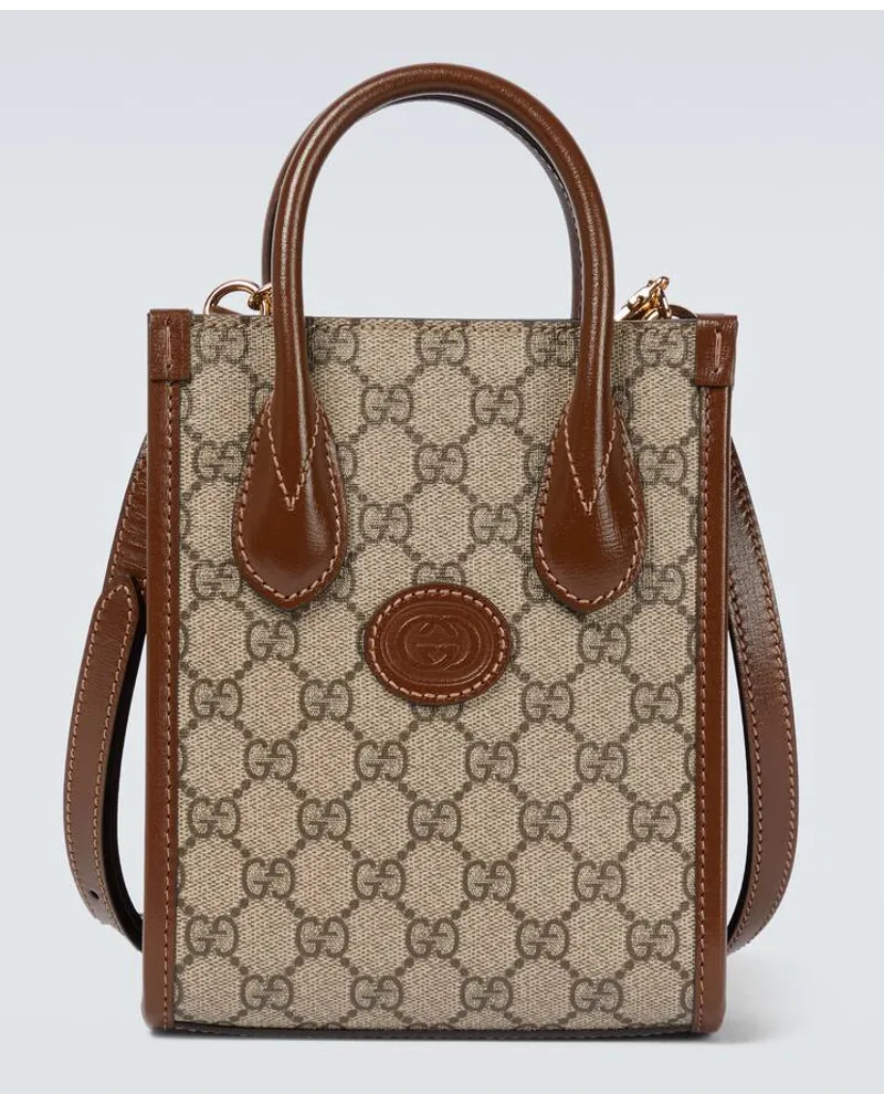 Gucci Tote GG Supreme aus Canvas Beige