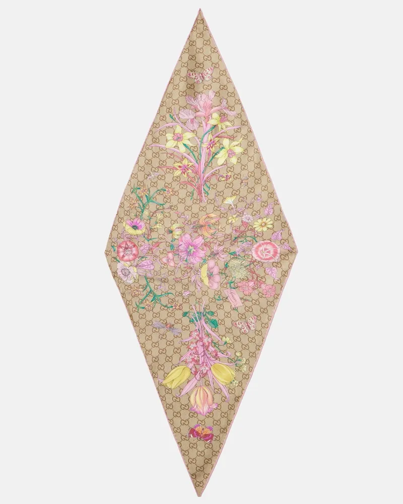 Gucci Tuch GG aus Seiden-Twill Multicolor