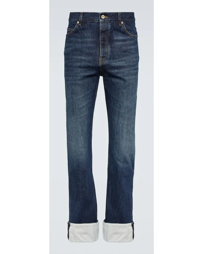 Loewe Straight Jeans Fisherman Blau
