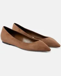 Jimmy Choo Ballerinas Romy aus Veloursleder Braun