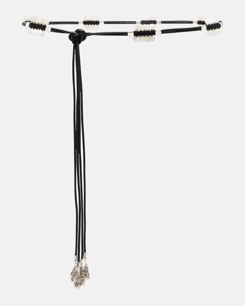 Isabel Marant Verzierter Gürtel Ranea aus Leder Schwarz