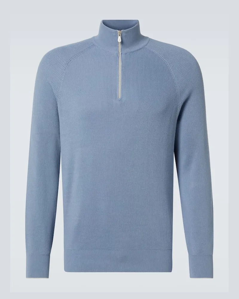 Brunello Cucinelli Pullover aus Baumwolle Blau