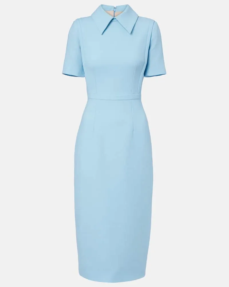 EMILIA WICKSTEAD Midikleid Valletta aus Crêpe Blau