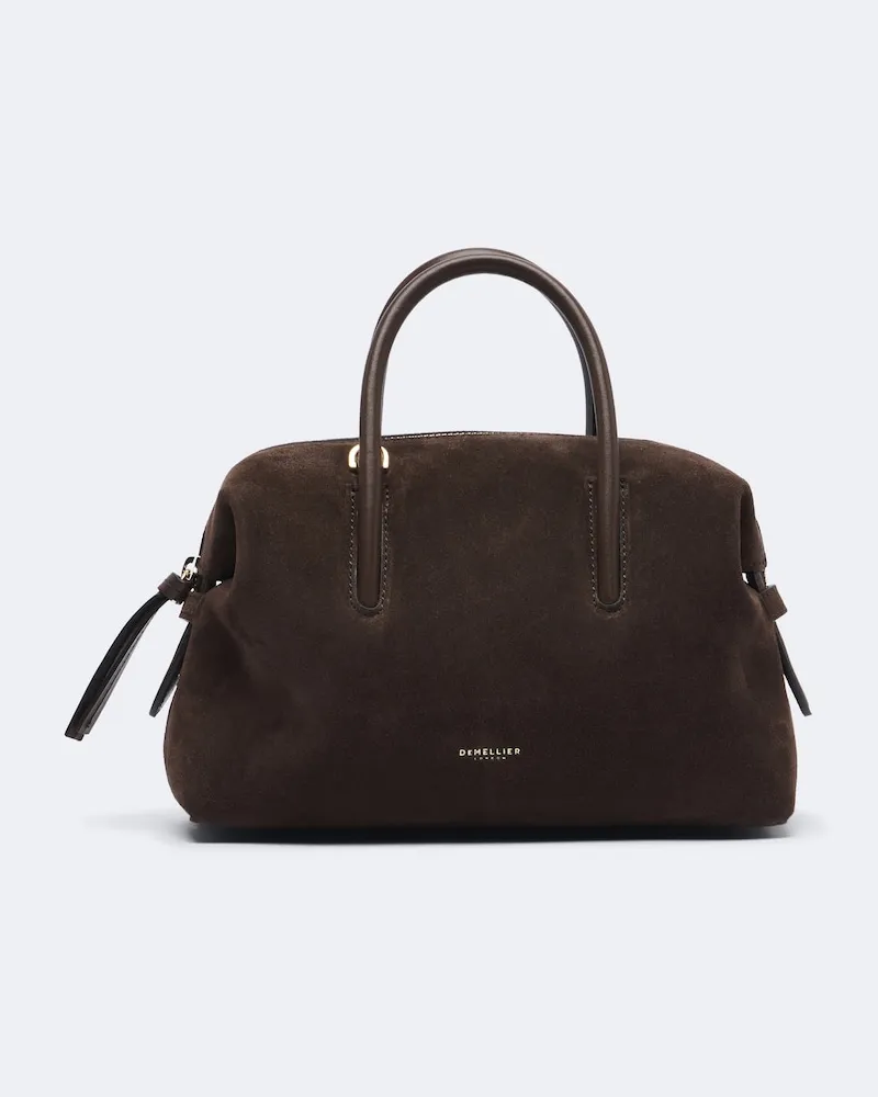 DeMELLIER Henkeltasche Stockholm Small aus Veloursleder Braun
