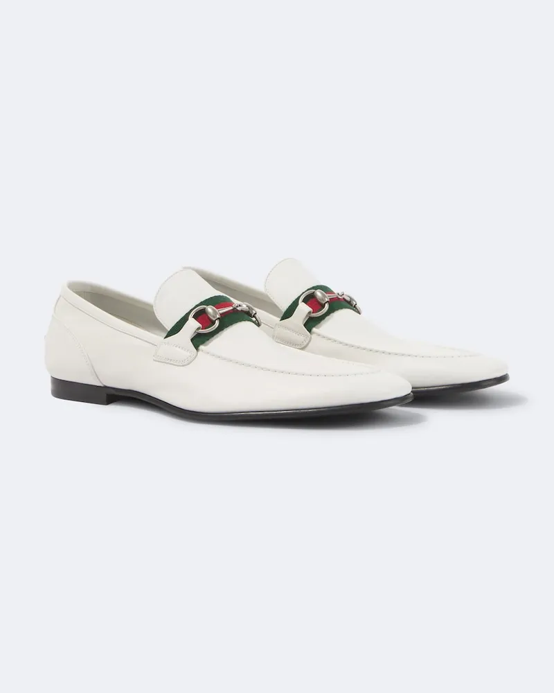 Gucci Loafers Gucci Como Horsebit aus Leder Weiß
