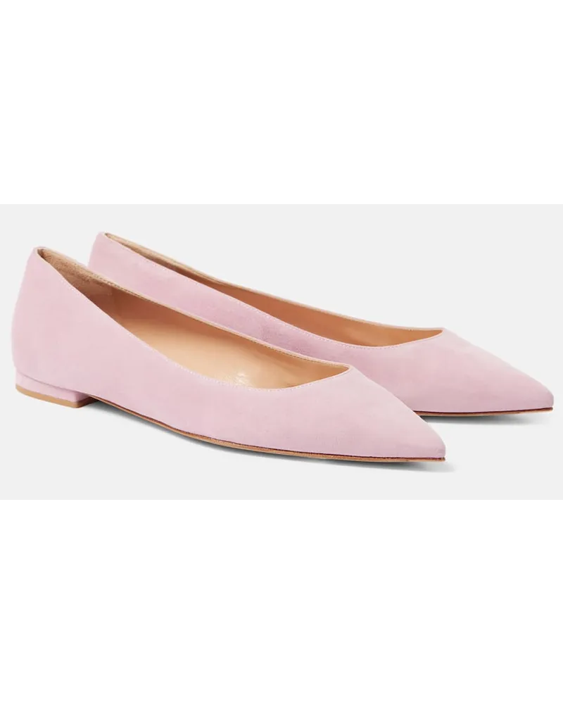 Gianvito Rossi Ballerinas Gianvito Flat aus Veloursleder Pink